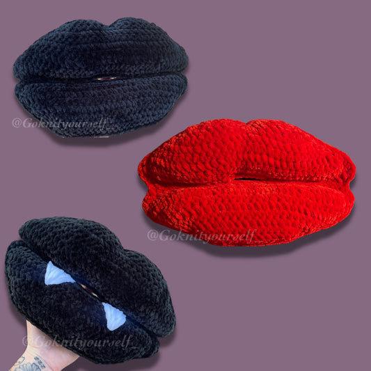 Lips Pillow - pick your color/size/mods