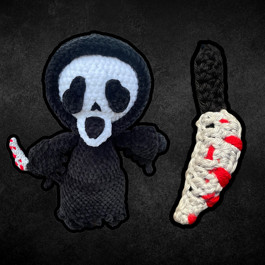 Pre Order - Crochet GhostFace Stickers (2 Pack)