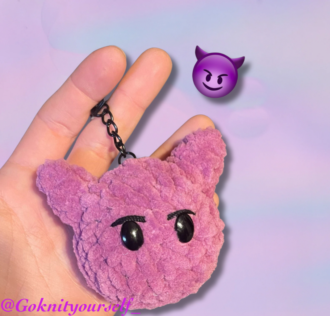 Devil Emoji Keychain