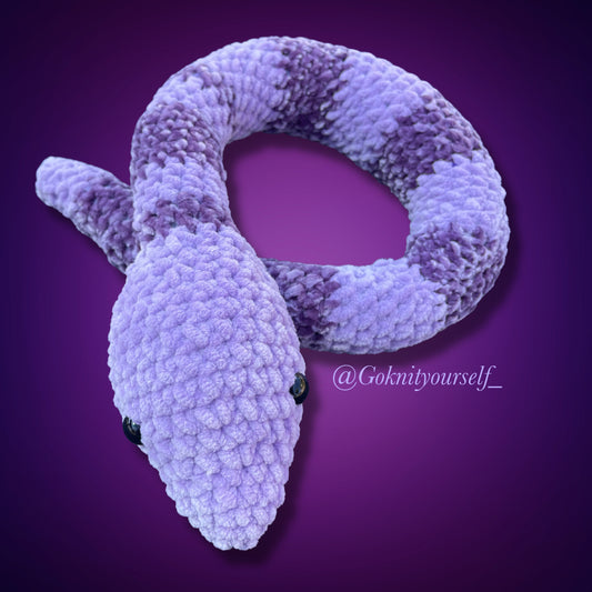 Discounted - Purple Stripe Snake Plushie