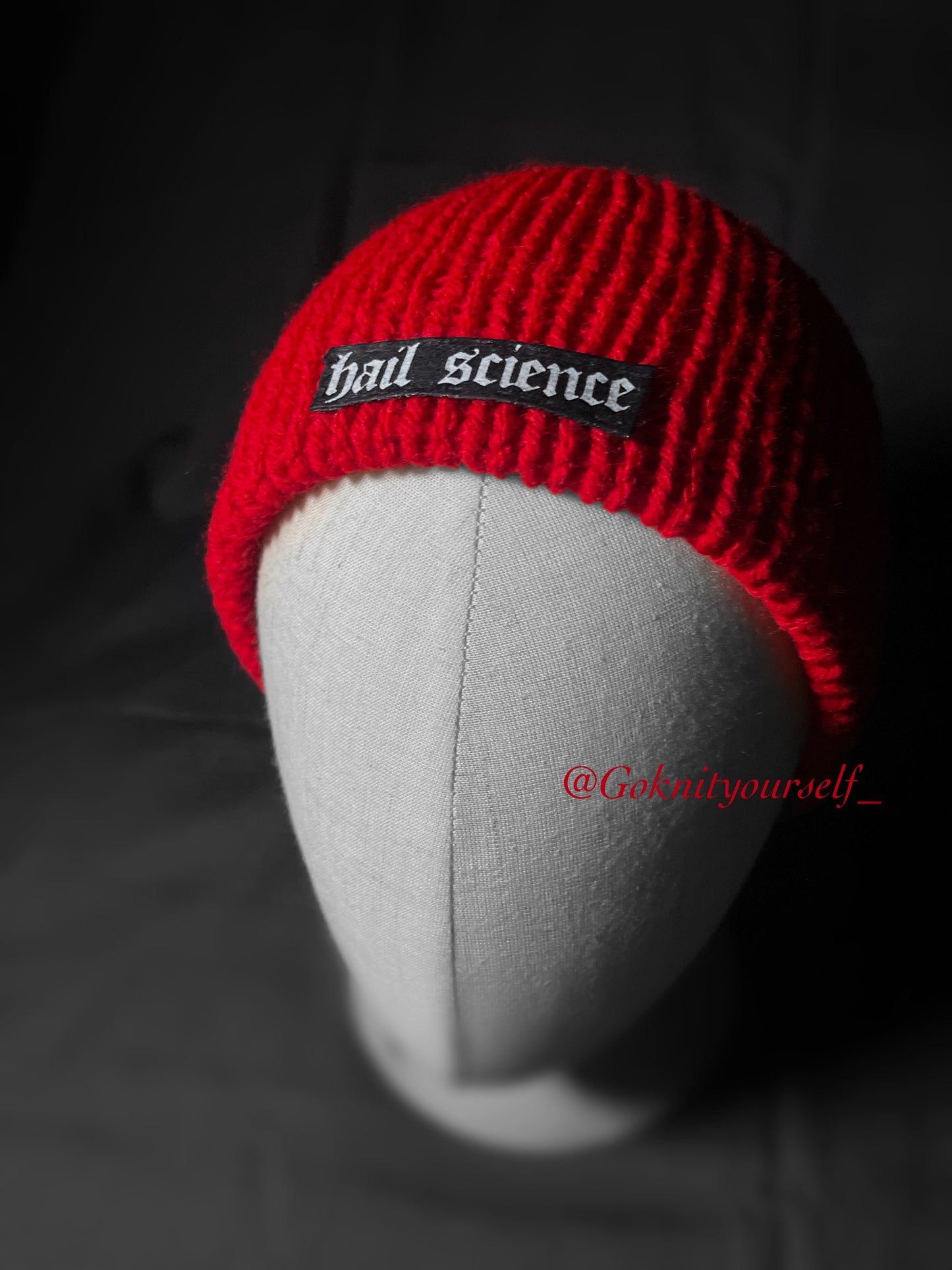 Discounted - Hail Science Patch Beanie - Red
